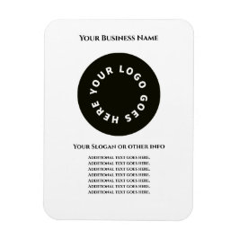 Wit voeg je eigen tekst en logo toe magneet