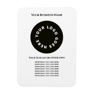 Wit voeg je eigen tekst en logo toe magneet