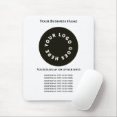 Wit voeg je eigen tekst en logo toe muismat (Met muis)