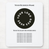 Wit voeg je eigen tekst en logo toe muismat (Voorkant)