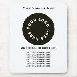 Wit voeg je eigen tekst en logo toe muismat