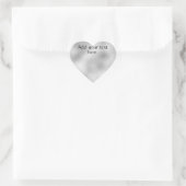 Wit Voeg je eigen tekst hart Sticker (Tas)