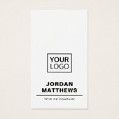 Wit voeg logo sociale media QR code visitekaartje (Voorkant)