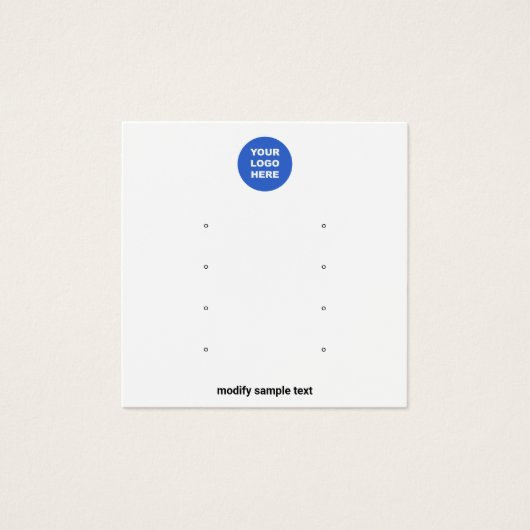 Wit voeg Logo Veelvoudige 8 Stud toe die Gat verdi Vierkante Visitekaartjes (Voorkant)