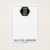 Wit voeg Uw Kaart van de Vertoning van het Logo Ve (Voorkant)