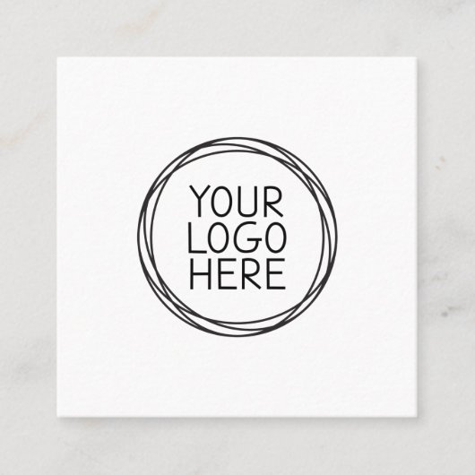 Wit voeg Uw Logo Modern Vierkant Visitekaartje toe (Voorkant)