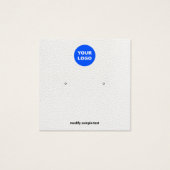 Wit voeg uw Logo oormerkende vertoning toe Vierkante Visitekaartjes (Voorkant)