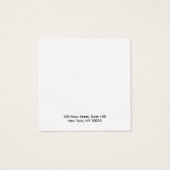 Wit voeg uw Logo oormerkende vertoning toe Vierkante Visitekaartjes (Achterkant)