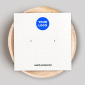 Wit voeg uw Logo oormerkende vertoning toe Vierkante Visitekaartjes