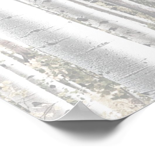 Wit-vogelbos in de winter poster (Hoek)