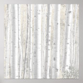 Wit-vogelbos in de winter poster (Voorkant)