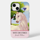 wit volbloed paard Case-Mate iPhone case (Achterkant)