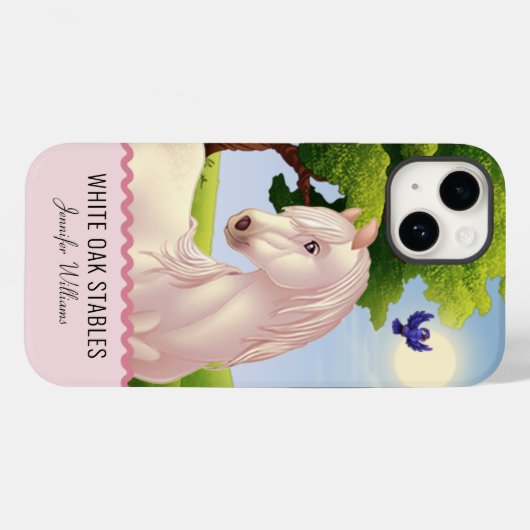 wit volbloed paard Case-Mate iPhone case (Achterkant (horizontaal))