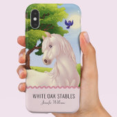 wit volbloed paard Case-Mate iPhone case