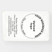 Wit-vormig bedrijfsmerk op banner (Horizontaal)