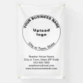 Wit-vormig bedrijfsmerk op banner (Verticaal)