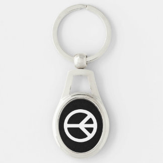 Wit Vredessymbool Sjabloon Sleutelhanger