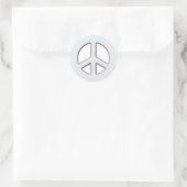 WIT VREDESTEKEN RONDE STICKER (Tas)