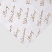 Wit "Vrolijk Kerstfeest" Goud Script Tissuepapier (Detail)
