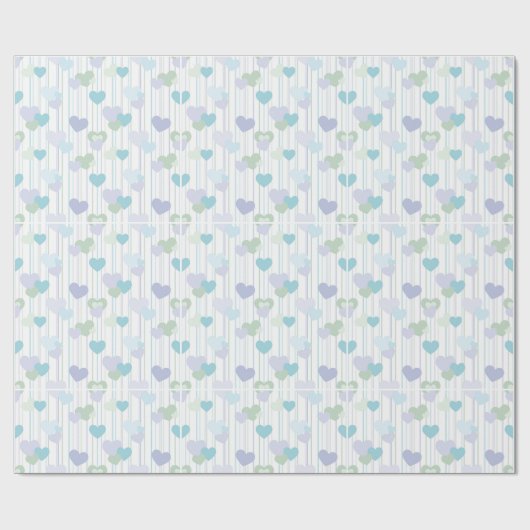 Wit vuurhart cadeaupapier (Vlak)