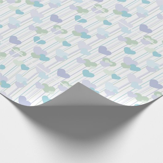 Wit vuurhart cadeaupapier (Hoek)