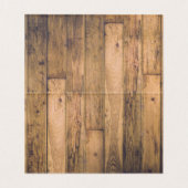 Wit w / bruin houten accent recept tent Kaarten (Binnenkant ongevouwen)