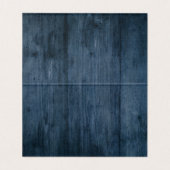 Wit w / donkerblauw houten accent recept tent Kaar Visitekaartje (Binnenkant ongevouwen)