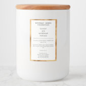 Wit w faux gouden waterdichte shampoo flesetiket voedselcontainer etiket (Voorkant)
