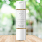 Wit w faux gouden waterdichte shampoo flesetiket voedselcontainer etiket
