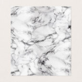 Wit w / marmer binnen recept tent Kaarten (Binnenkant ongevouwen)