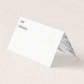 Wit w / marmer binnen recept tent Kaarten (Voorkant)