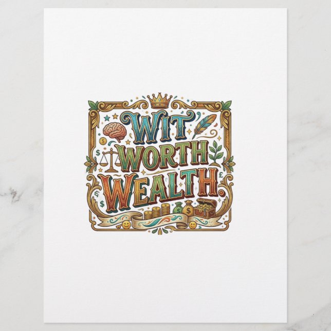Wit Waard Weelde – Slimme Typografie Quote Briefhoofd (Voorkant)