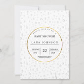 wit water druppels patroon Waterverf baby shower Kaart (Voorkant)