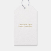 Wit | Waterverf Magnolia Dank u bruiloft Cadeaulabel (Achterkant)