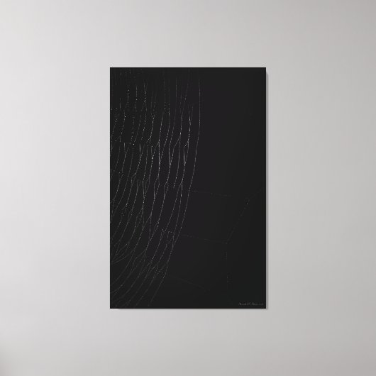 Wit Web met Zwarte Canvas Druk (Voorkant)