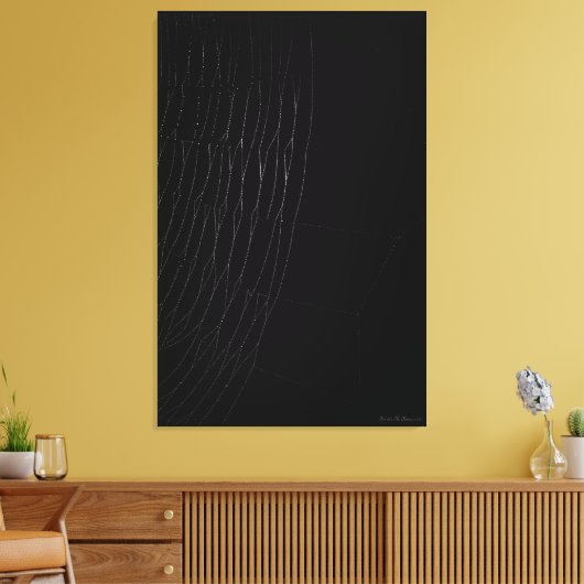 Wit Web met Zwarte Canvas Druk Afdruk (Insitu (Woonkamer))