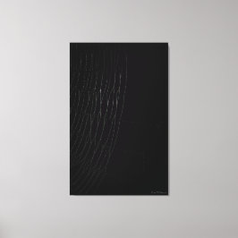 Wit Web met Zwarte Canvas Druk Afdruk