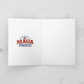 Wit Wenskaart voor MAGA-ronde Bedankkaart (Binnen)