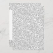 Wit wervelblad design patroon save the date (Voorkant / Achterkant)