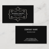 Wit werveling Lijst Visitekaartje (Voorkant / Achterkant)