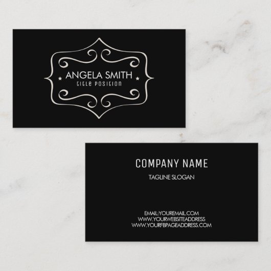 Wit werveling Lijst Visitekaartje (Voorkant / Achterkant)