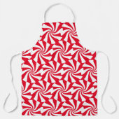 Wit wervelingsontwerp op elke kleur schort (Voorkant)