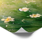 Wit wildbloembeemdschilderij - poster (Hoek)