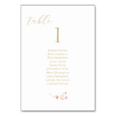 Wit | Wildflower Wedding GuestList Tafelnummer (Voorkant)