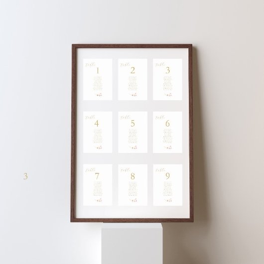 Wit | Wildflower Wedding GuestList Tafelnummer