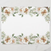 Wit-Winter-Bloem Kerst Chipzak Verpakking Flyer (Achterkant)