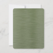 Wit Winterberry Groen Blad Goud Lint Kerstmis RSVP Kaartje (Achterkant)