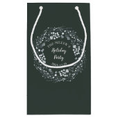 Wit-winterbramen met gladde glans klein cadeauzakje (Achterkant)