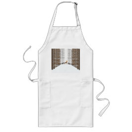 Wit winterlandschap lang schort