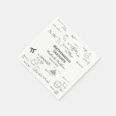 Wit wiskunde afstudeerklas diploma-uitreiking servet (Hoek)